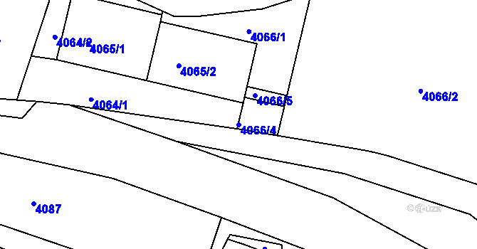 Parcela st. 4066/4 v KÚ Smržovka, Katastrální mapa