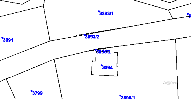 Parcela st. 3895/2 v KÚ Smržovka, Katastrální mapa