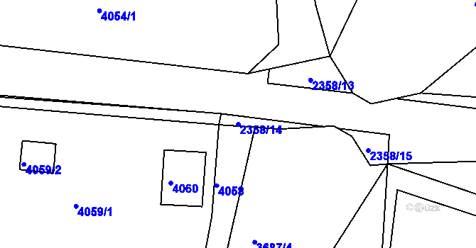 Parcela st. 2358/14 v KÚ Smržovka, Katastrální mapa