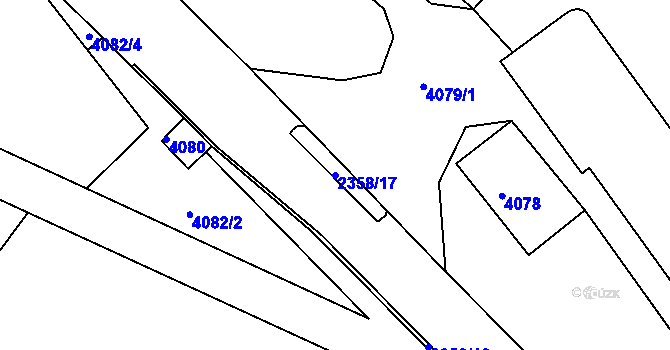 Parcela st. 2358/17 v KÚ Smržovka, Katastrální mapa
