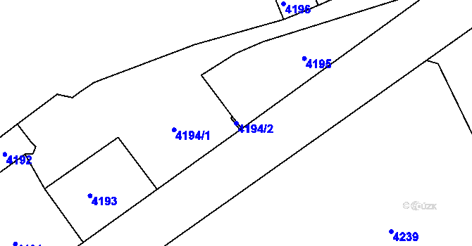 Parcela st. 4194/2 v KÚ Smržovka, Katastrální mapa