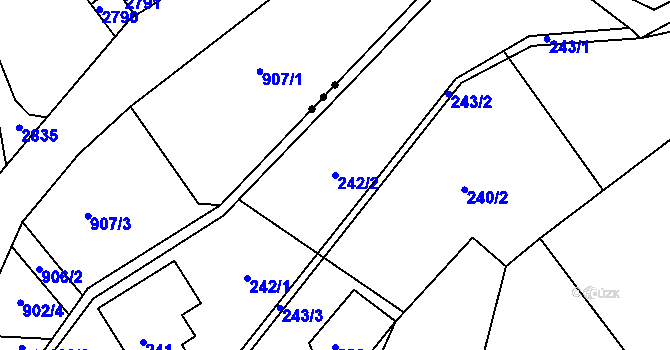 Parcela st. 242/2 v KÚ Smržovka, Katastrální mapa