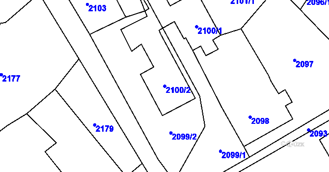 Parcela st. 2100/2 v KÚ Smržovka, Katastrální mapa