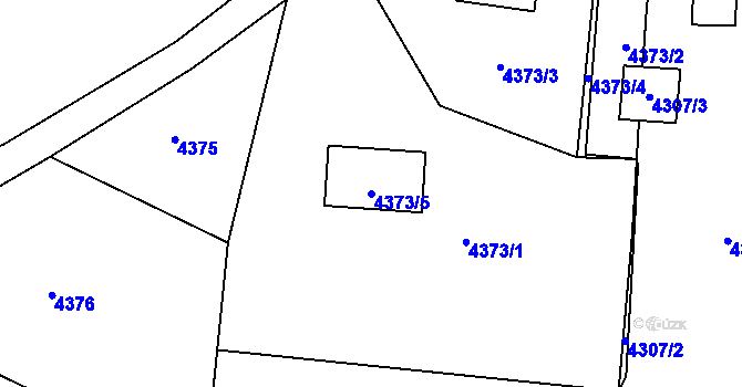Parcela st. 4373/5 v KÚ Smržovka, Katastrální mapa