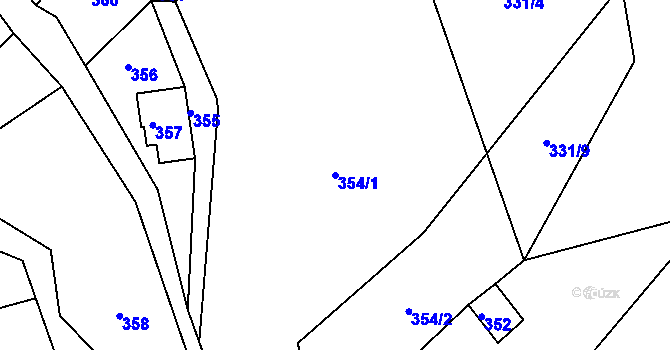 Parcela st. 354/1 v KÚ Smržovka, Katastrální mapa
