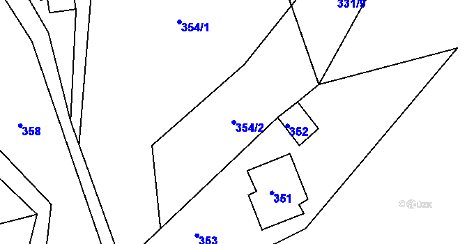Parcela st. 354/2 v KÚ Smržovka, Katastrální mapa