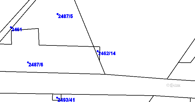 Parcela st. 2462/14 v KÚ Smržovka, Katastrální mapa
