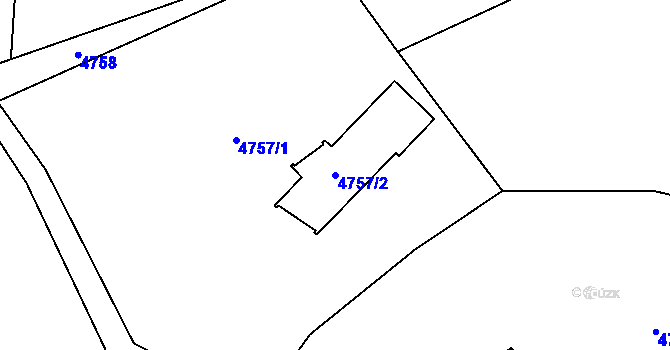 Parcela st. 4757/2 v KÚ Smržovka, Katastrální mapa