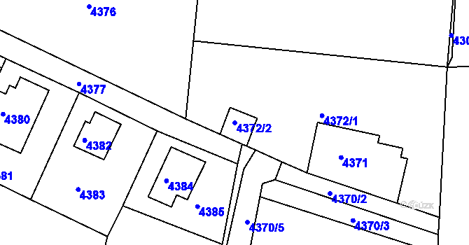 Parcela st. 4372/2 v KÚ Smržovka, Katastrální mapa