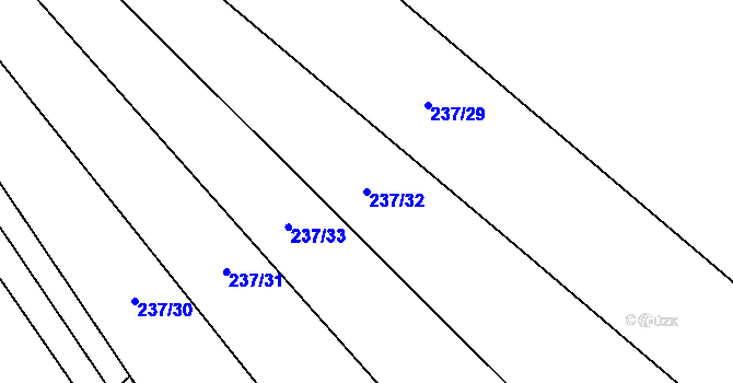 Parcela st. 237/32 v KÚ Křešov, Katastrální mapa