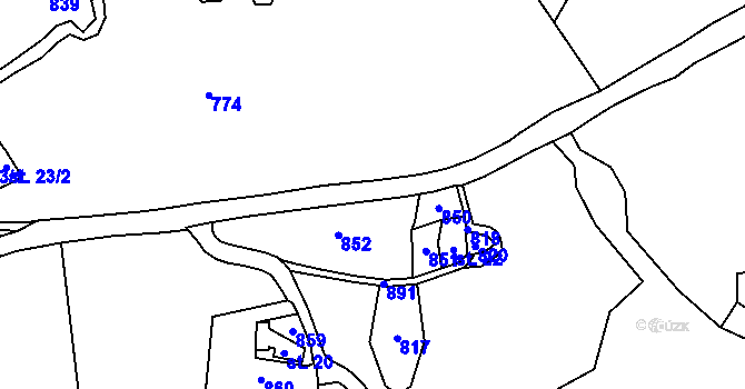 Parcela st. 756 v KÚ Liboc u Kraslic, Katastrální mapa