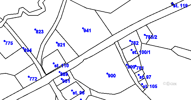 Parcela st. 756/2 v KÚ Liboc u Kraslic, Katastrální mapa