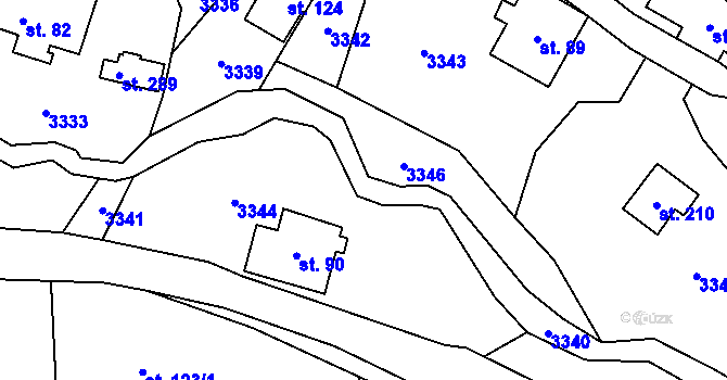 Parcela st. 140 v KÚ Sněžné, Katastrální mapa