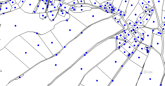 Parcela st. 397 v KÚ Blatiny, Katastrální mapa