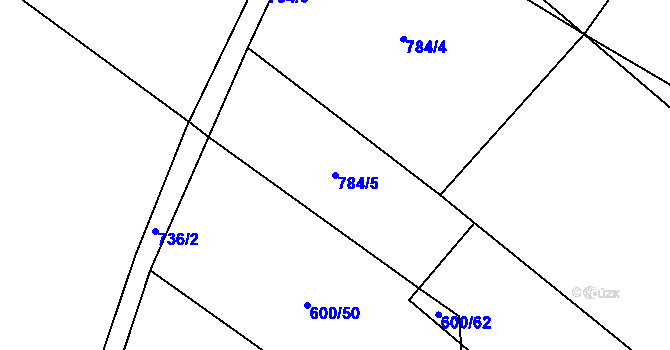 Parcela st. 784/5 v KÚ Sobčice, Katastrální mapa