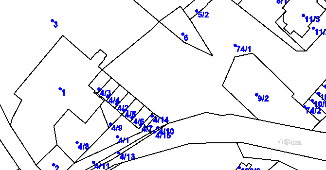 Parcela st. 9/1 v KÚ Sobědruhy, Katastrální mapa