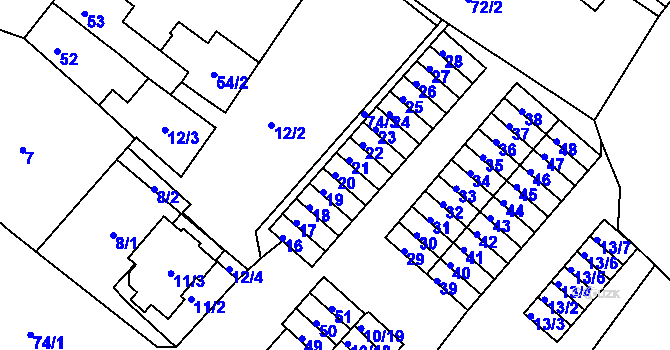 Parcela st. 20 v KÚ Sobědruhy, Katastrální mapa