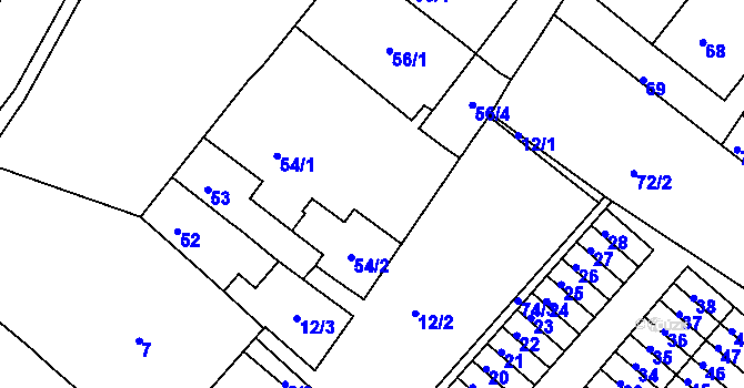 Parcela st. 55 v KÚ Sobědruhy, Katastrální mapa