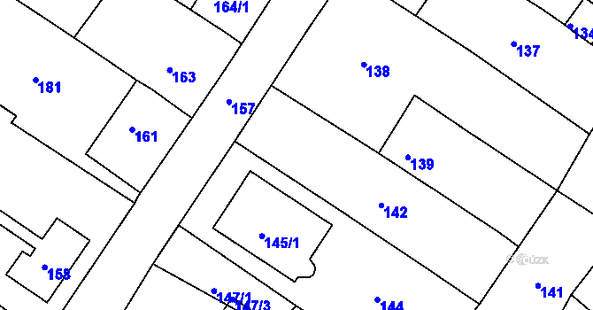 Parcela st. 143 v KÚ Sobědruhy, Katastrální mapa
