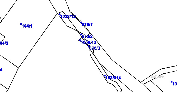 Parcela st. 670/3 v KÚ Sobědruhy, Katastrální mapa