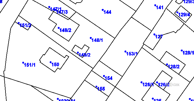 Parcela st. 149/1 v KÚ Sobědruhy, Katastrální mapa