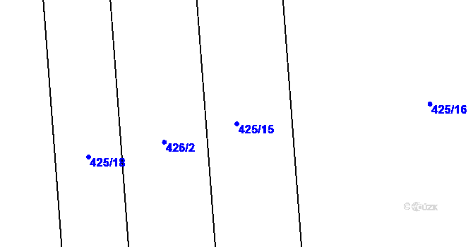 Parcela st. 425/15 v KÚ Soběchleby, Katastrální mapa