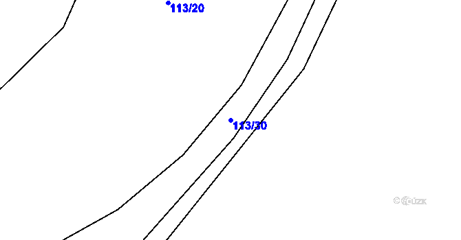 Parcela st. 113/30 v KÚ Soběraz, Katastrální mapa