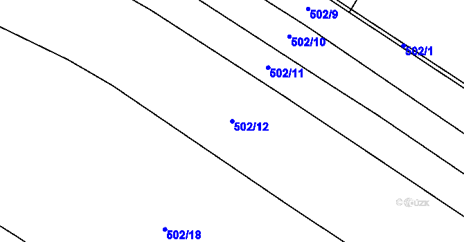 Parcela st. 502/12 v KÚ Soběraz, Katastrální mapa
