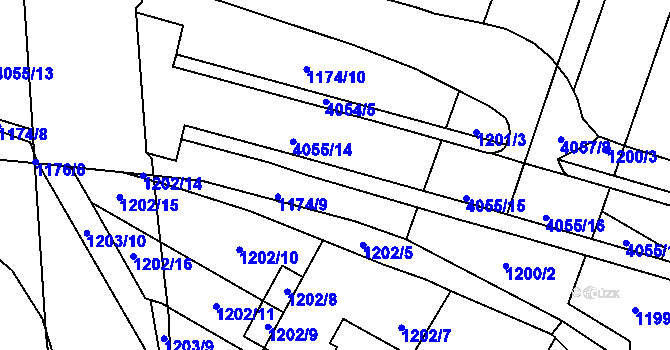 Parcela st. 4056/13 v KÚ Soběslav, Katastrální mapa