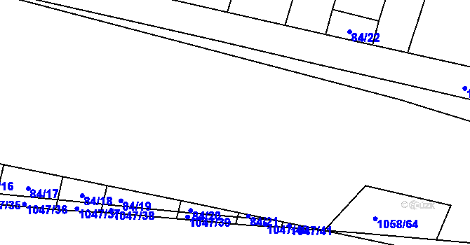 Parcela st. 1058/18 v KÚ Chlebov, Katastrální mapa