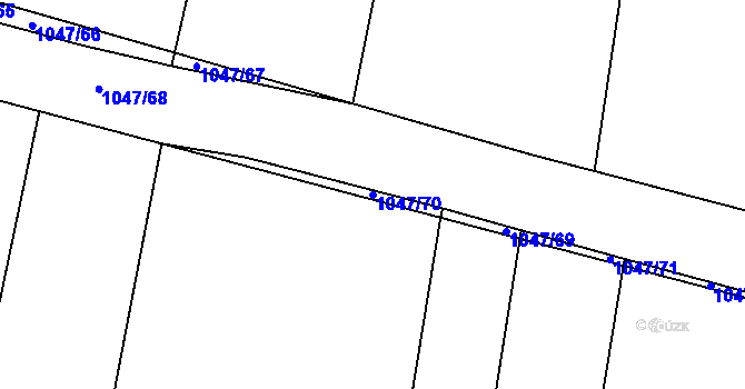 Parcela st. 1047/70 v KÚ Chlebov, Katastrální mapa