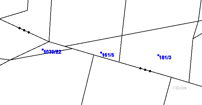 Parcela st. 161/5 v KÚ Soběsuky u Nepomuka, Katastrální mapa