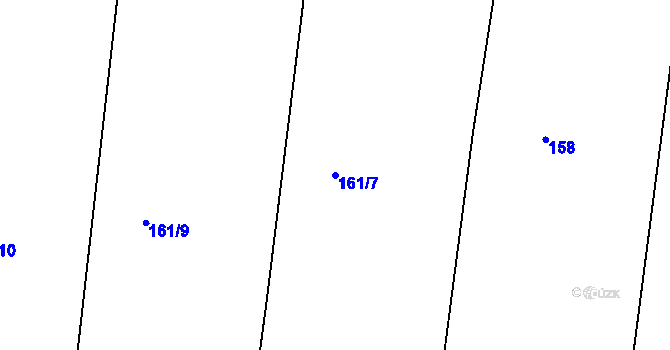 Parcela st. 161/7 v KÚ Soběsuky u Nepomuka, Katastrální mapa
