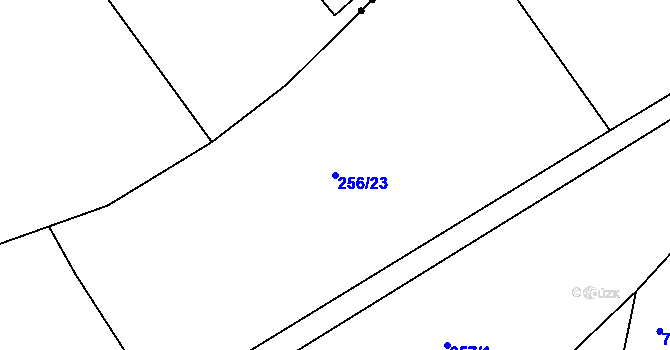 Parcela st. 256/23 v KÚ Soběsuky u Nepomuka, Katastrální mapa