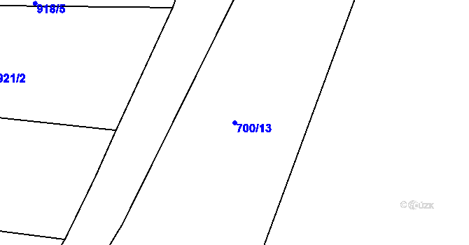 Parcela st. 700/13 v KÚ Soběsuky u Nepomuka, Katastrální mapa