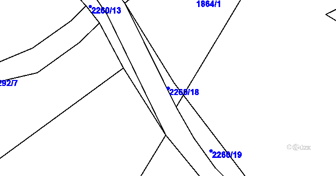 Parcela st. 2260/18 v KÚ Soběšice u Sušice, Katastrální mapa