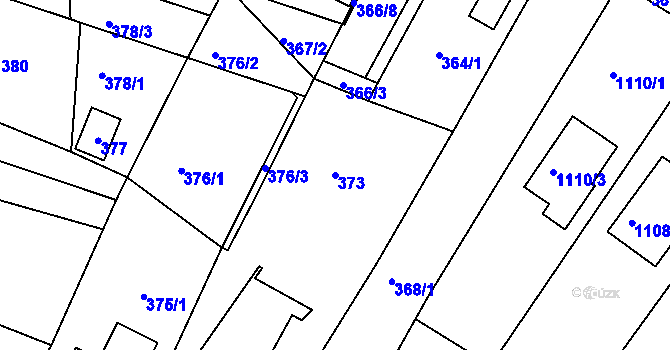 Parcela st. 373 v KÚ Soběšice, Katastrální mapa