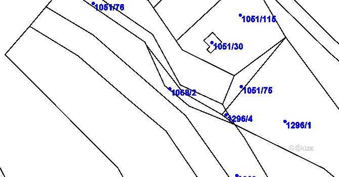 Parcela st. 1068/2 v KÚ Soběšice, Katastrální mapa