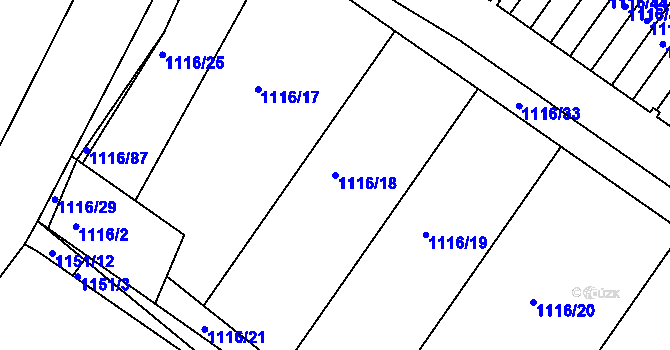 Parcela st. 1116/18 v KÚ Soběšice, Katastrální mapa