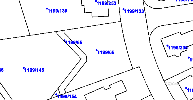 Parcela st. 1199/66 v KÚ Soběšice, Katastrální mapa