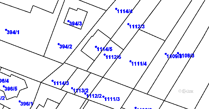 Parcela st. 1112/5 v KÚ Soběšice, Katastrální mapa