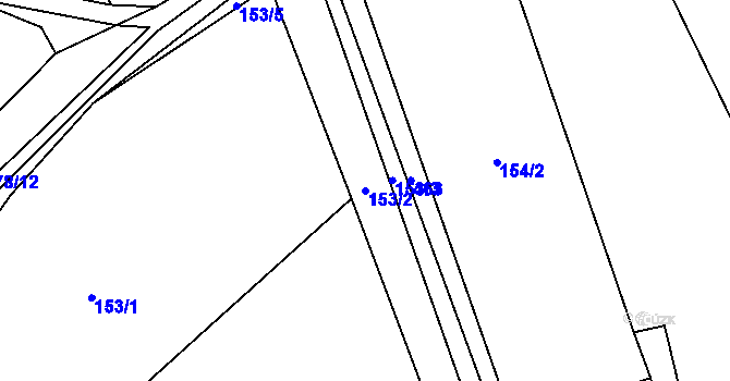 Parcela st. 153/2 v KÚ Pitrov, Katastrální mapa