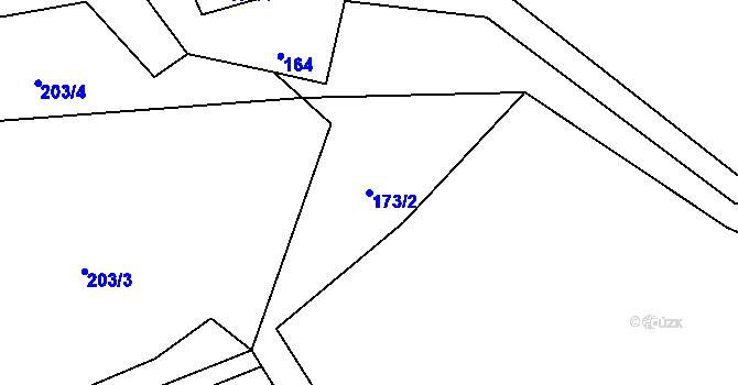 Parcela st. 173/2 v KÚ Pitrov, Katastrální mapa