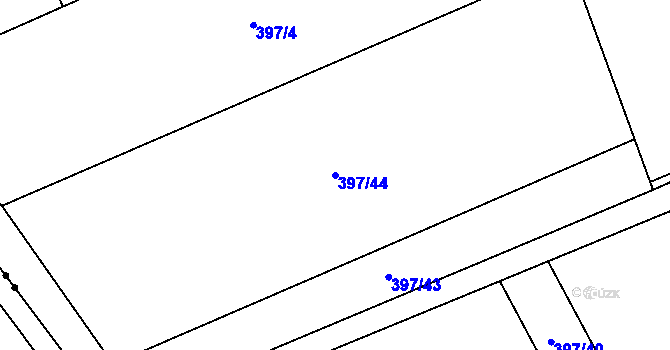 Parcela st. 397/44 v KÚ Pitrov, Katastrální mapa
