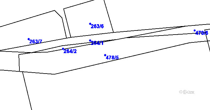 Parcela st. 478/5 v KÚ Pitrov, Katastrální mapa