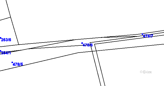 Parcela st. 478/6 v KÚ Pitrov, Katastrální mapa