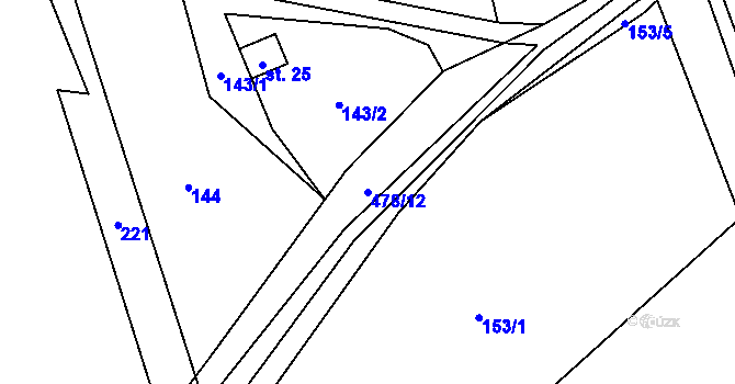 Parcela st. 478/12 v KÚ Pitrov, Katastrální mapa
