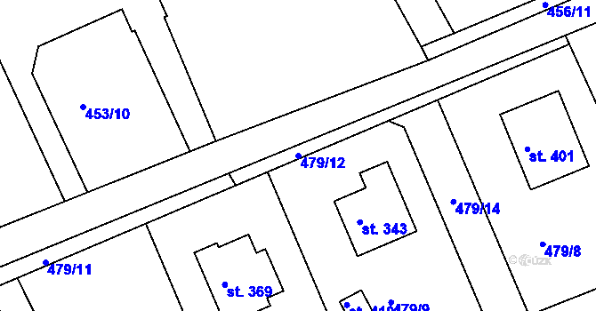 Parcela st. 479/12 v KÚ Horní Soběšovice, Katastrální mapa