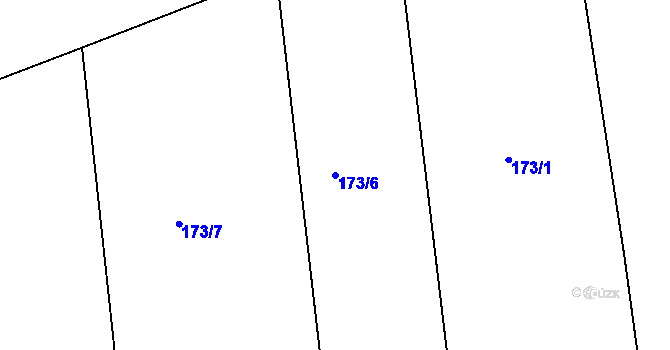 Parcela st. 173/6 v KÚ Sobětuchy, Katastrální mapa