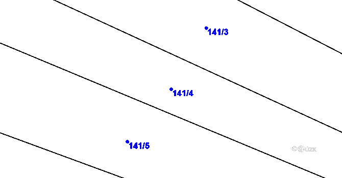 Parcela st. 141/4 v KÚ Stolany, Katastrální mapa